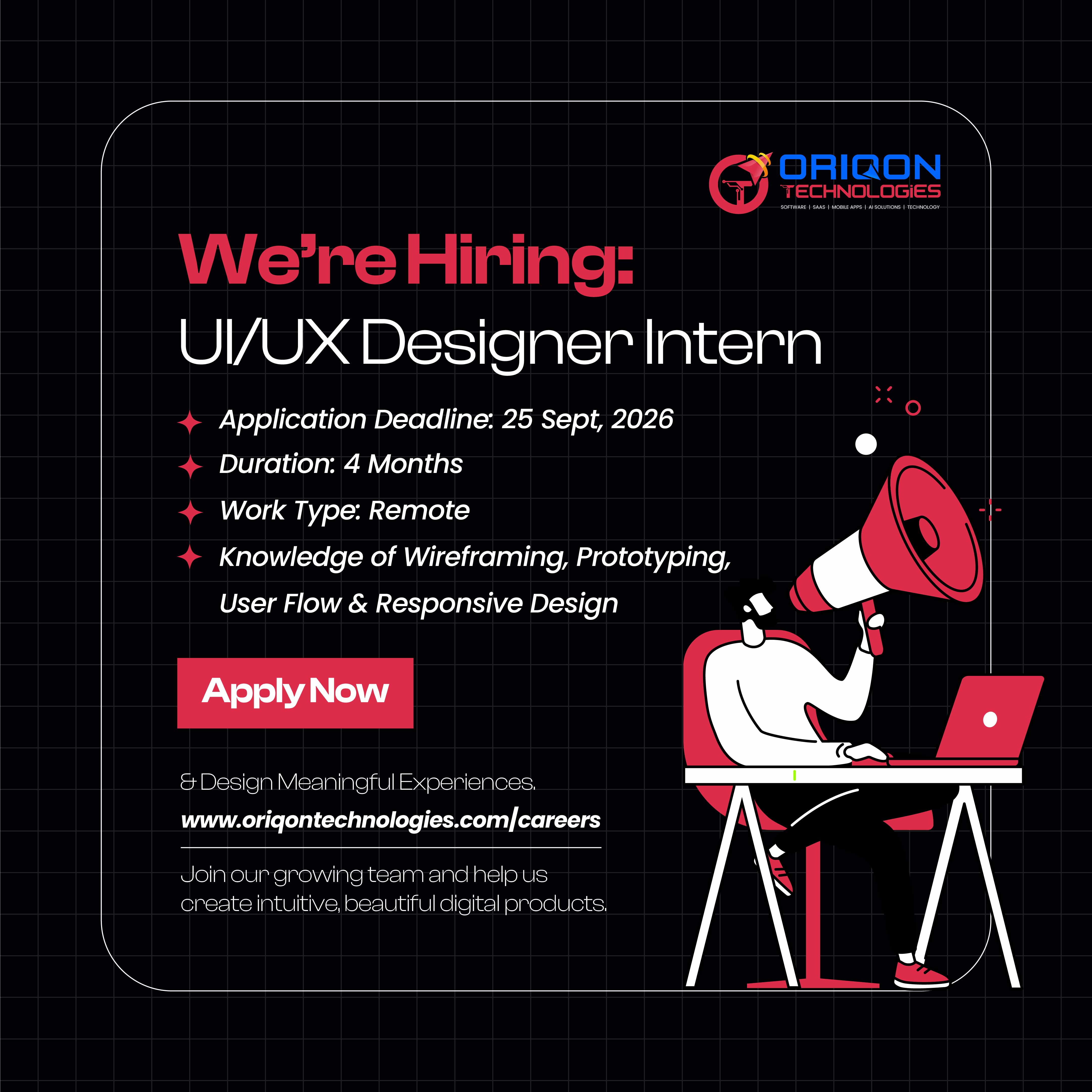 UI/UX Designer Intern Poster